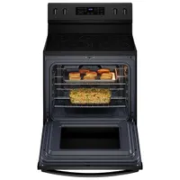 Whirlpool 30" 5.3 Cu. Ft. Fan Convection 5-Element Freestanding Electric Air Fry Range (YWFE550S0LB) - Black