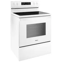 Whirlpool 30" 5.3 Cu. Ft. Fan Convection 5-Element Freestanding Electric Air Fry Range (YWFE550S0LW) - White