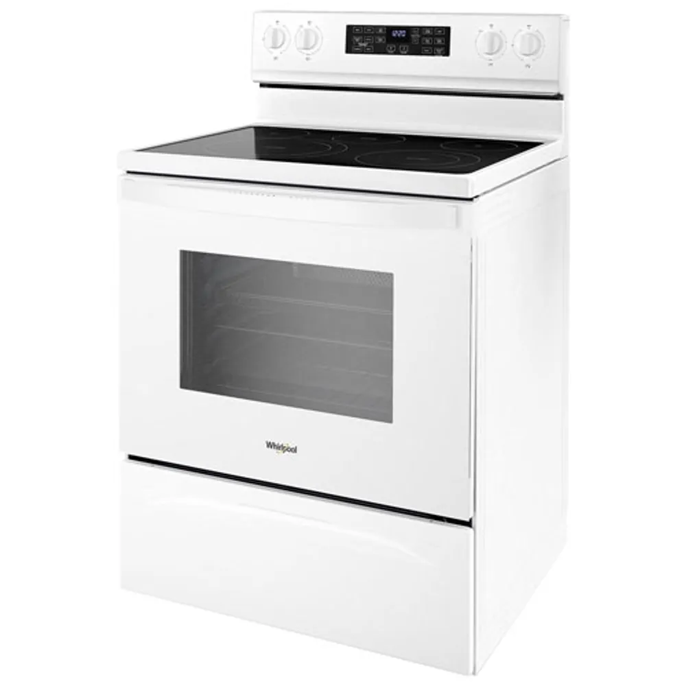 Whirlpool 30" 5.3 Cu. Ft. Fan Convection 5-Element Freestanding Electric Air Fry Range (YWFE550S0LW) - White