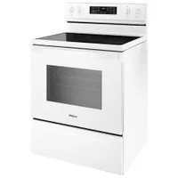 Whirlpool 30" 5.3 Cu. Ft. Fan Convection 5-Element Freestanding Electric Air Fry Range (YWFE550S0LW) - White