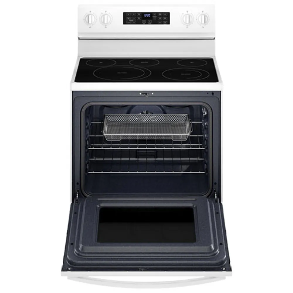 Whirlpool 30" 5.3 Cu. Ft. Fan Convection 5-Element Freestanding Electric Air Fry Range (YWFE550S0LW) - White