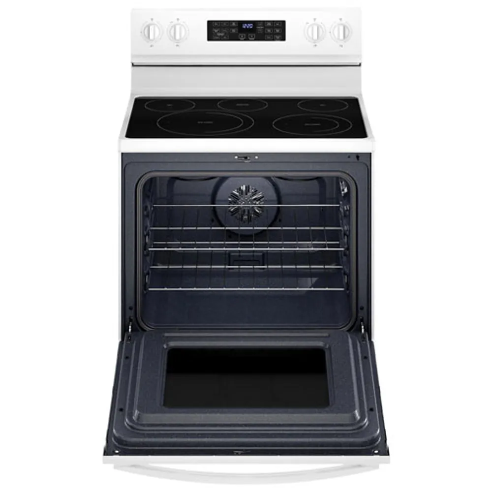 Whirlpool 30" 5.3 Cu. Ft. Fan Convection 5-Element Freestanding Electric Air Fry Range (YWFE550S0LW) - White