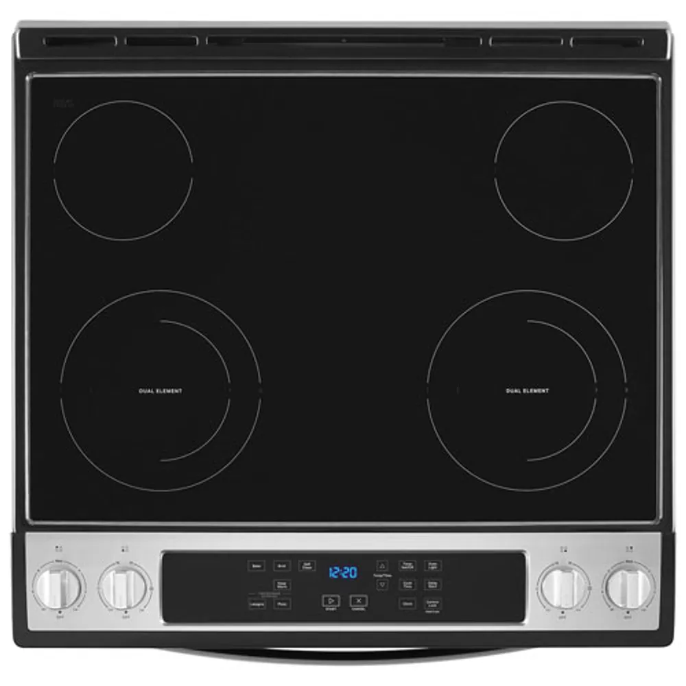 Cuisinière électrique encastrable four autonettoyant 4,8 pi³ 30 po de Whirlpool (YWEE515S0LS) - Inox