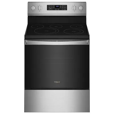 Whirlpool 30" 5.3 Cu. Ft. Fan Convection 5-Element Freestanding Electric Air Fry Range (YWFE550S0LZ) - Stainless Steel