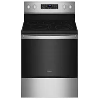 Whirlpool 30" 5.3 Cu. Ft. Fan Convection 5-Element Freestanding Electric Air Fry Range (YWFE550S0LZ) - Stainless Steel