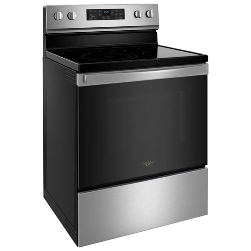 Whirlpool 30" 5.3 Cu. Ft. Fan Convection 5-Element Freestanding Electric Air Fry Range (YWFE550S0LZ) - Stainless Steel