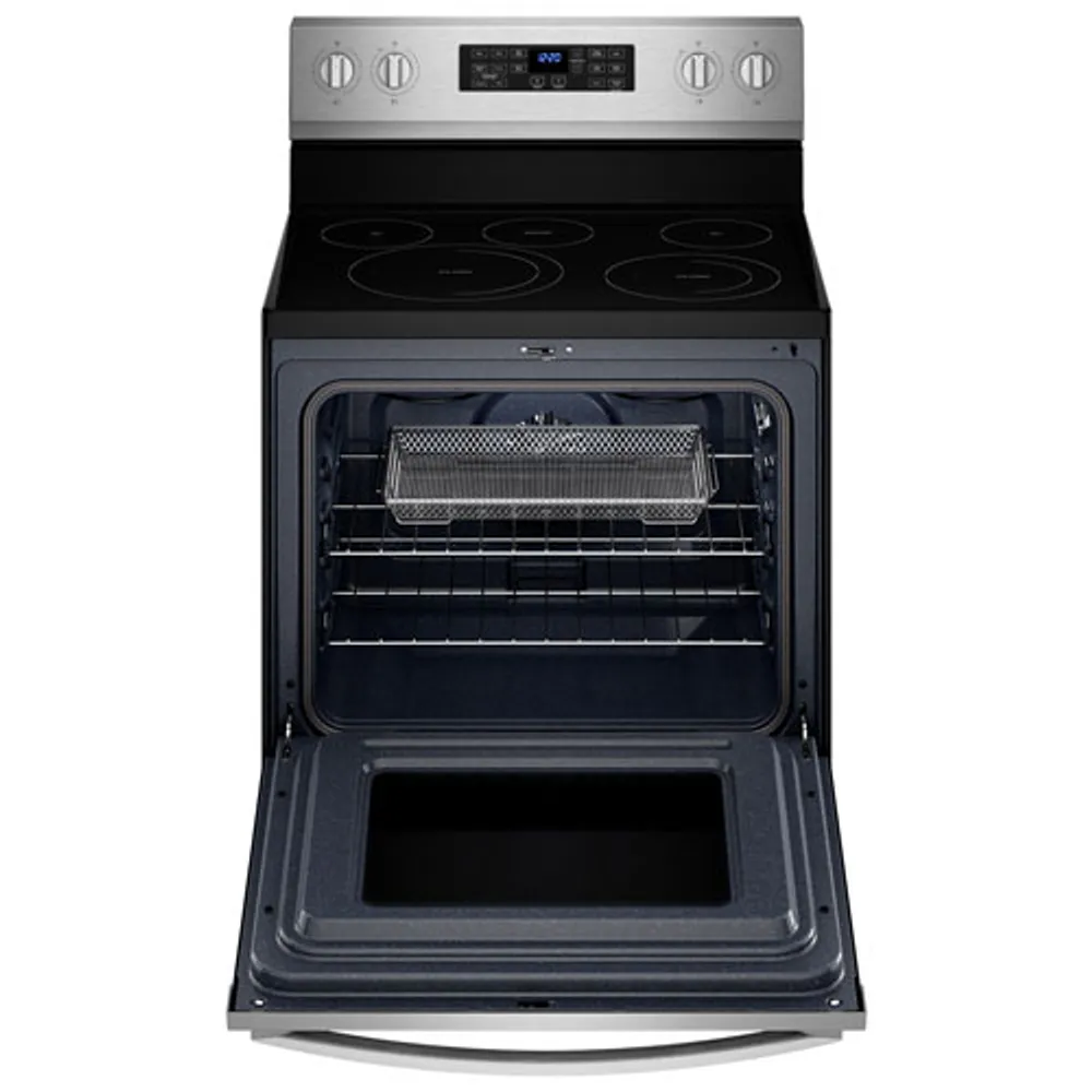 Whirlpool 30" 5.3 Cu. Ft. Fan Convection 5-Element Freestanding Electric Air Fry Range (YWFE550S0LZ) - Stainless Steel