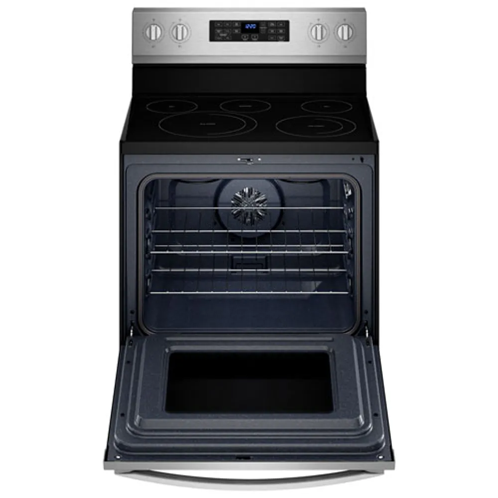 Whirlpool 30" 5.3 Cu. Ft. Fan Convection 5-Element Freestanding Electric Air Fry Range (YWFE550S0LZ) - Stainless Steel