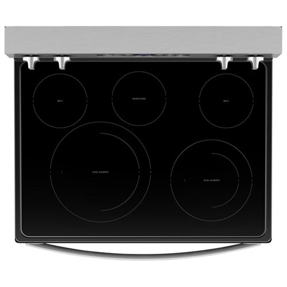 Whirlpool 30" 5.3 Cu. Ft. Fan Convection 5-Element Freestanding Electric Air Fry Range (YWFE550S0LZ) - Stainless Steel