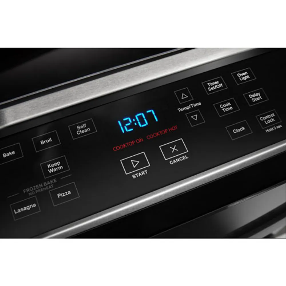 Cuisinière élect. encastrable 30 po four autonett. 30 po 4,8 pi³ Whirlpool (YWEE515S0LB) - Inox noir