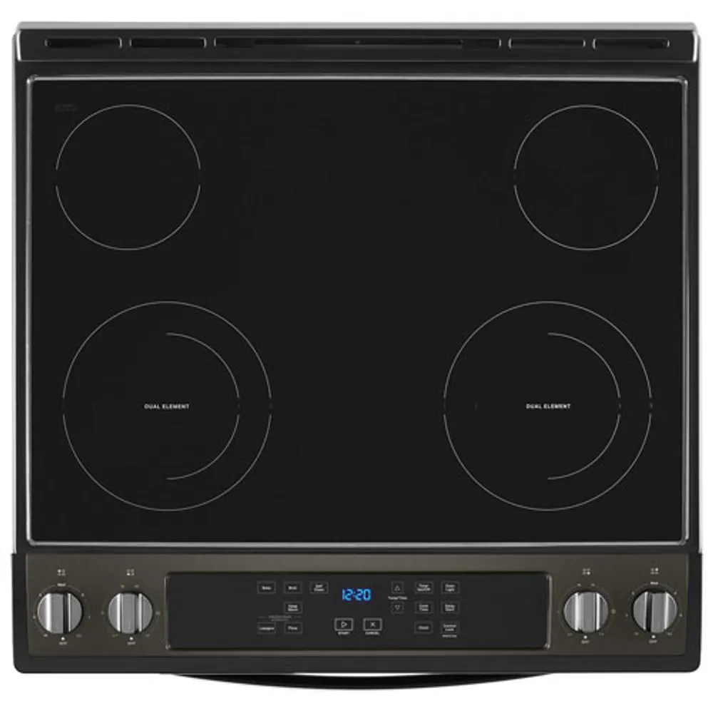 Whirlpool 30" 4.8 Cu. Ft. Self-Clean Slide-In Electric Range (YWEE515S0LV) - Black Stainless