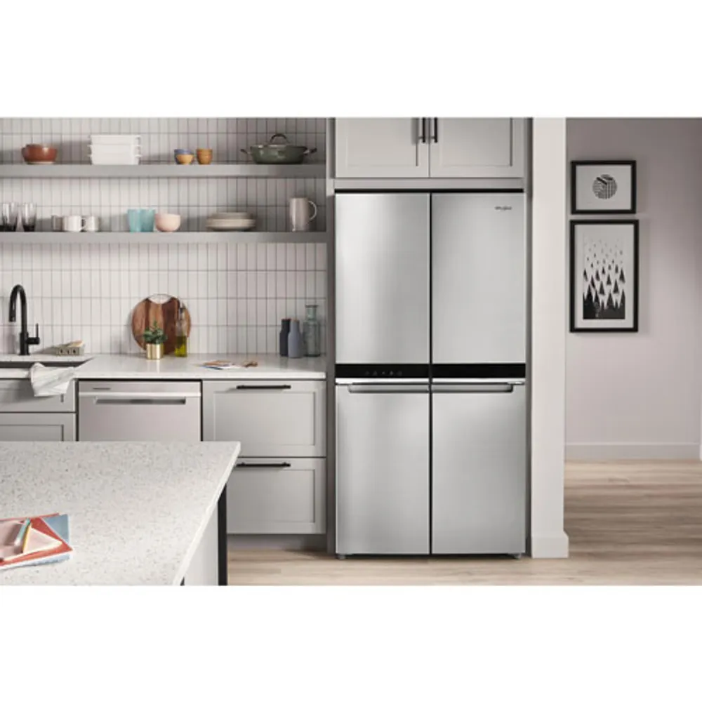 Whirlpool 36" 19.4 Cu. Ft. French Door Counter Depth Refrigerator with Ice Dispenser (WRQA59CNKZ) - Stainless Steel