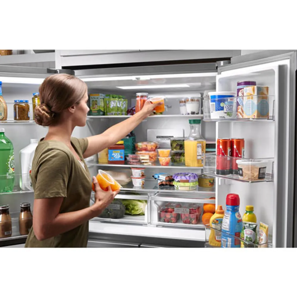 Whirlpool 36" 19.4 Cu. Ft. French Door Counter Depth Refrigerator with Ice Dispenser (WRQA59CNKZ) - Stainless Steel