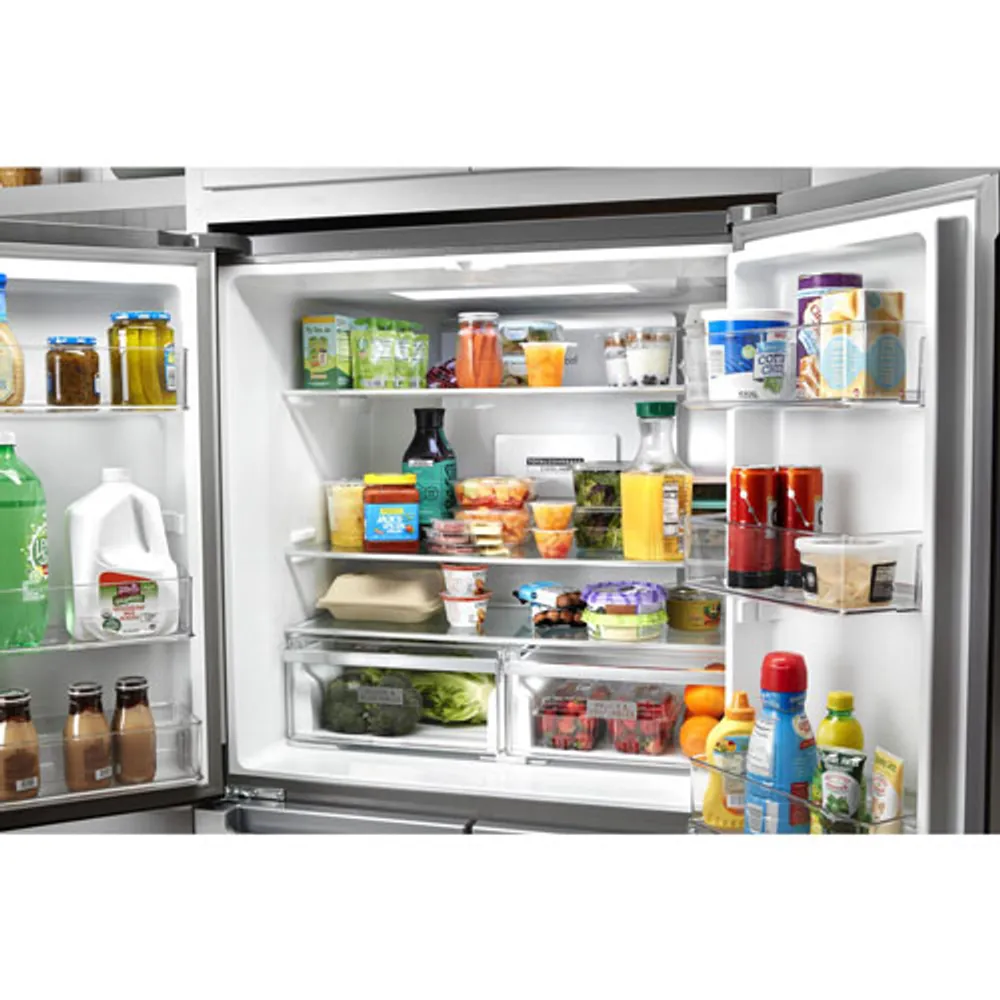 Whirlpool 36" 19.4 Cu. Ft. French Door Counter Depth Refrigerator with Ice Dispenser (WRQA59CNKZ) - Stainless Steel