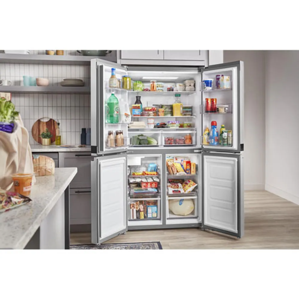 Whirlpool 36" 19.4 Cu. Ft. French Door Counter Depth Refrigerator with Ice Dispenser (WRQA59CNKZ) - Stainless Steel