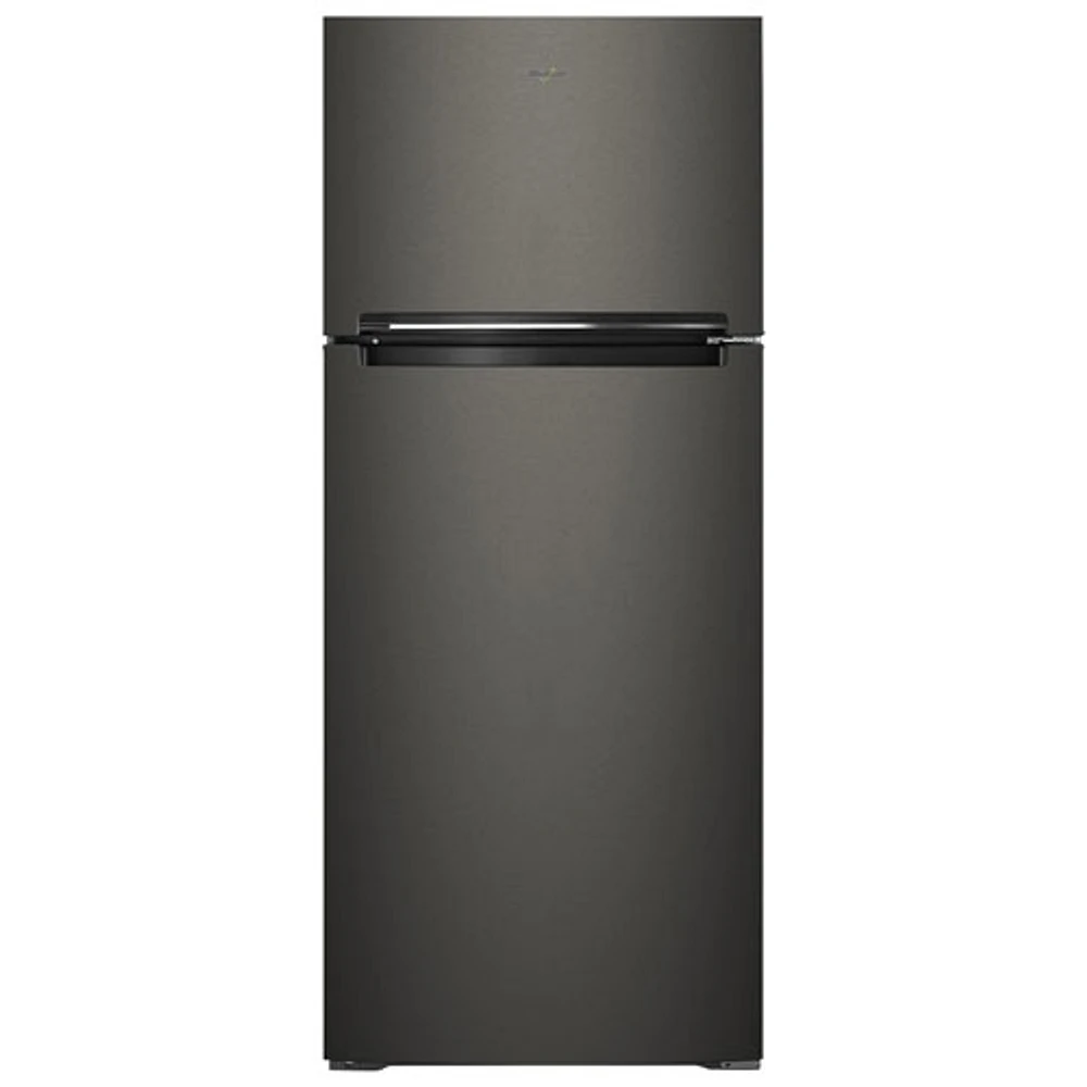 Whirlpool 28" 17.6 Cu. Ft. Top Freezer Refrigerator with LED Lighting (WRT518SZKV) - Black Stainless