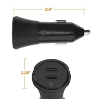 Scosche PowerVolt PD40 40W 2-Port USB-C Car Charger