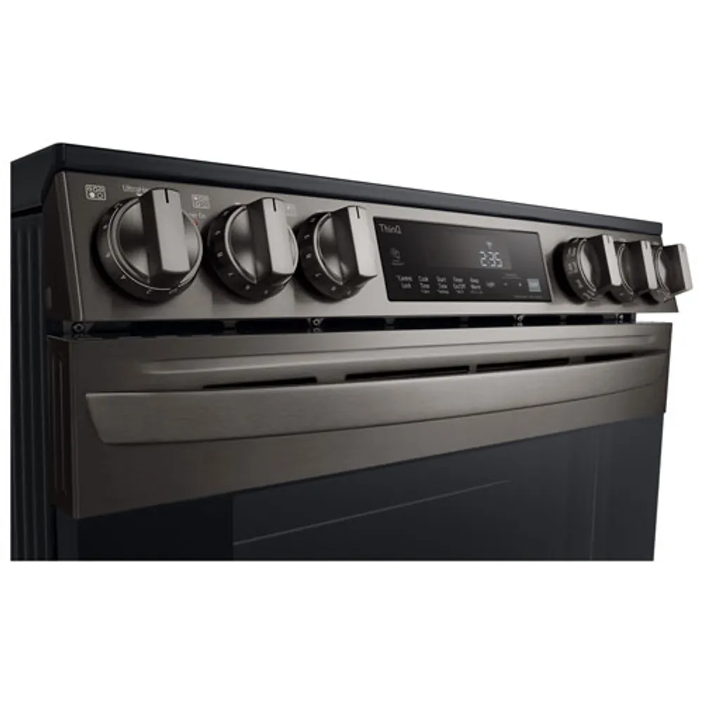 LG 30" 6.3 Cu. Ft. Fan Convection Slide-In Electric Air Fry Range (LSEL6333D) -Black Stainless Steel