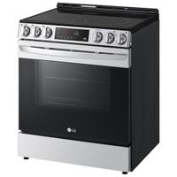 LG 30" 6.3 Cu. Ft. Fan Convection 5-Element Slide-In Electric Air Fry Range (LSEL6333F) -Stainless Steel