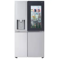 LG 36" 27.1 Cu. Ft. Side-by-Side Refrigerator with Water & Ice Dispenser (LRSOS2706S) - Stainless Steel