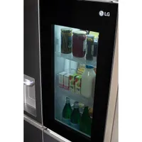 LG 36" 27.1 Cu. Ft. Side-by-Side Refrigerator with Water & Ice Dispenser (LRSOS2706S) - Stainless Steel