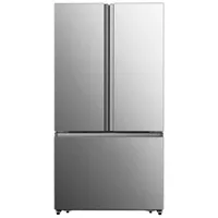 Hisense 36" 26.6 Cu. Ft. French Door Refrigerator with Water Dispenser (RF26N6AFE) - Stainless Steel