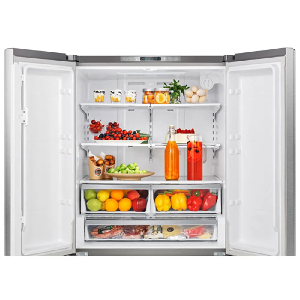 Hisense 36" 26.6 Cu. Ft. French Door Refrigerator with Water Dispenser (RF26N6AFE) - Stainless Steel