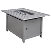 Paramount Gale Propane Gas Rectangle Convertible Fire Pit Table - 55,000 BTU