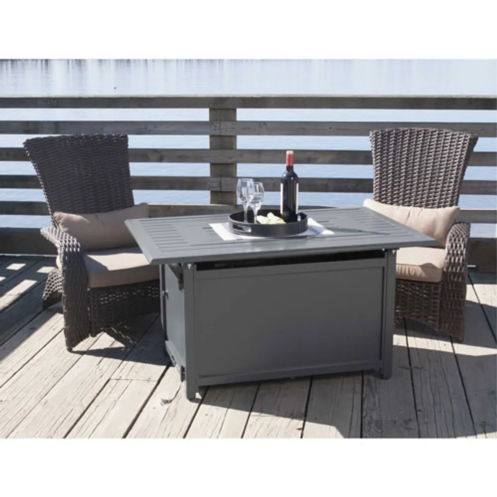 Table-foyer rectangulaire au propane convertible au gaz naturel Gale de Paramount - 55 000 BTU