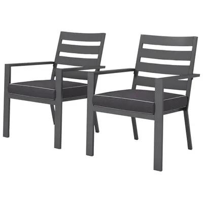 Portofino Powder Coated Aluminum Outdoor Dining Chair - Set of 2