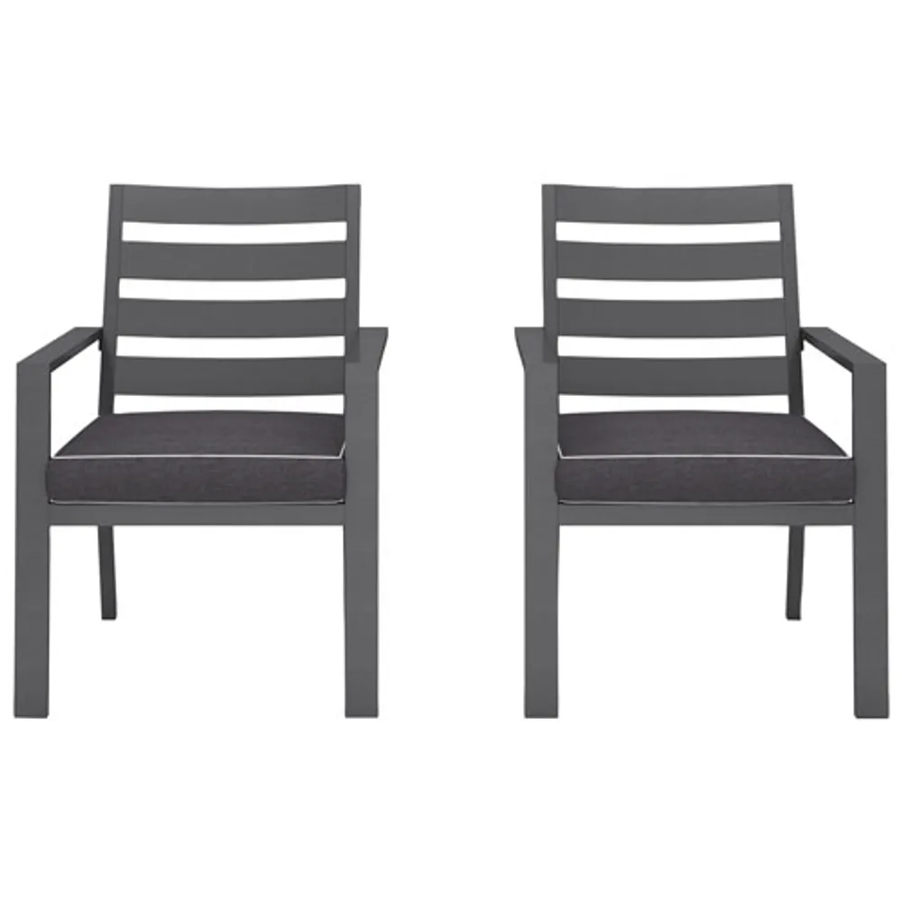 Portofino Powder Coated Aluminum Outdoor Dining Chair - Set of 2