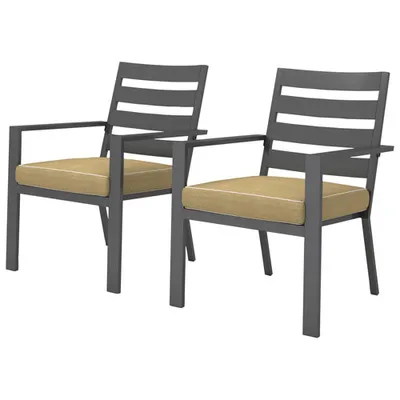 Portofino Powder Coated Aluminum Outdoor Dining Chair - Set of 2