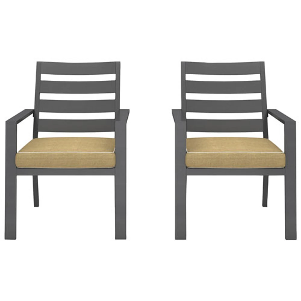 Portofino Powder Coated Aluminum Outdoor Dining Chair - Set of 2