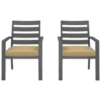 Portofino Powder Coated Aluminum Outdoor Dining Chair - Set of 2