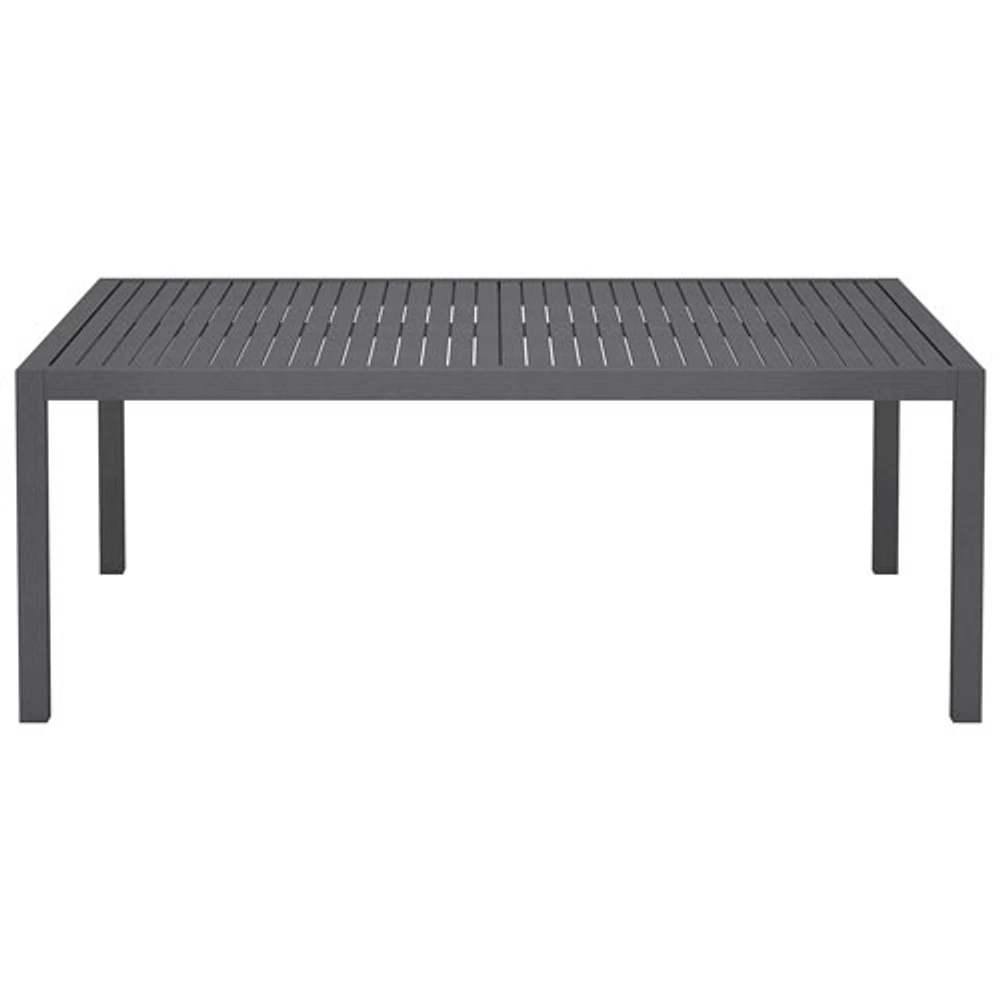 Portofino Powder Coated Aluminum 6-Seating Rectangular Outdoor Dining Table - Grey