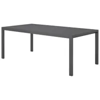 Portofino Powder Coated Aluminum 6-Seating Rectangular Outdoor Dining Table - Grey