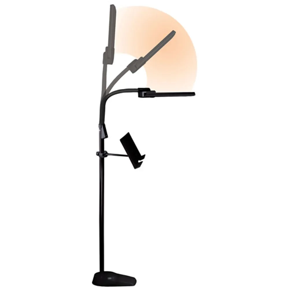 OttLite Dual Shade Traditional LED Floor Lamp - Black