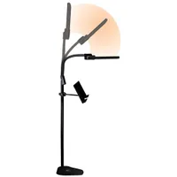 OttLite Dual Shade Traditional LED Floor Lamp - Black