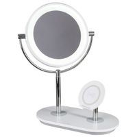 OttLite ClearSun Makeup LED Mirror with Qi Wireless Charging - White