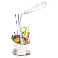 OttLite Craft Space Organizer Traditional LED Desk Lamp - White