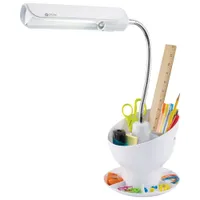 OttLite Craft Space Organizer Traditional LED Desk Lamp - White