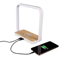 OttLite Night Light Traditional LED Desk Lamp with Qi Wireless Charging - White