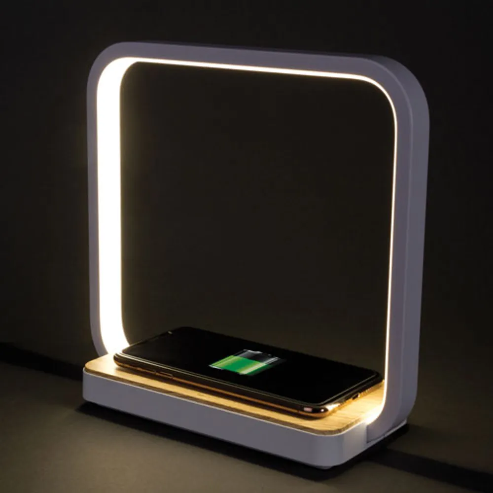 OttLite Night Light Traditional LED Desk Lamp with Qi Wireless Charging - White