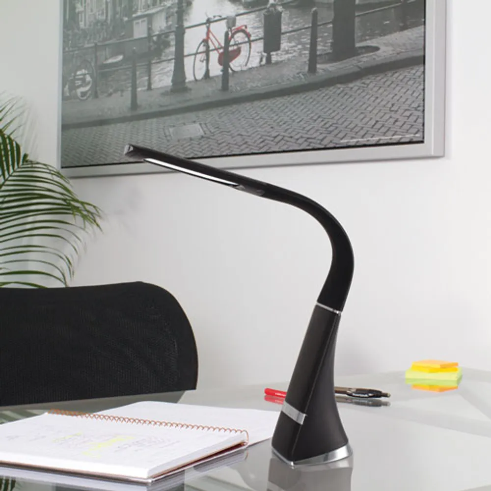 OttLite ClearSun Recharge Traditional LED Desk Lamp - Black