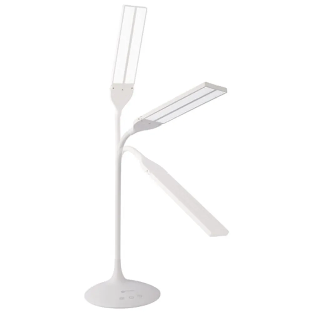 OttLite Dual Shade Traditional LED Desk Lamp - White