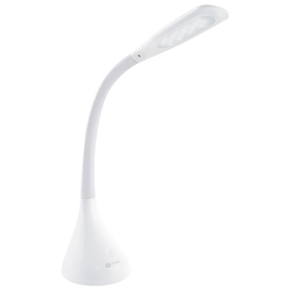 Lampe de bureau DEL traditionnelle Creative Curves d'OttLite - Blanc