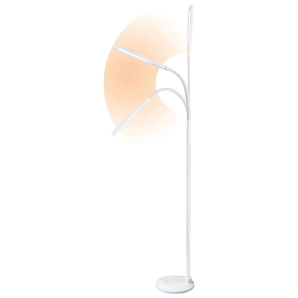 OttLite Natural Daylight Traditional LED Floor Lamp - White