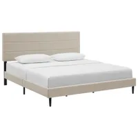 Alexis Transitional Upholstered Platform Bed - King