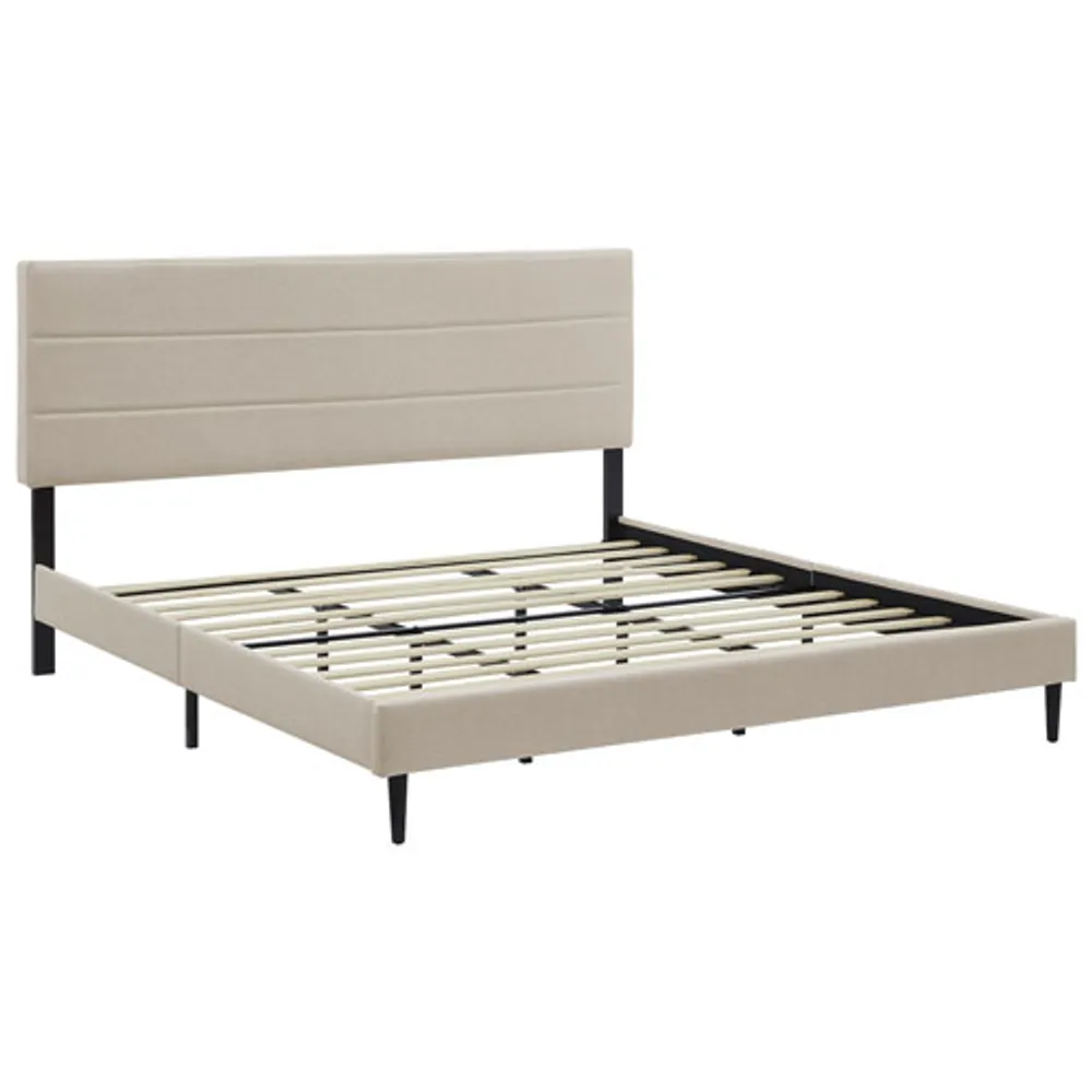 Alexis Transitional Upholstered Platform Bed - King