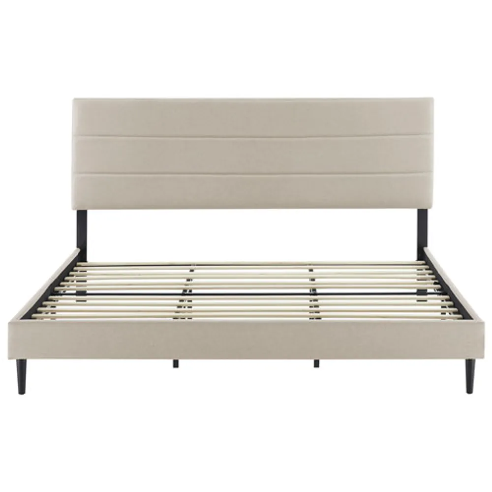 Alexis Transitional Upholstered Platform Bed - King